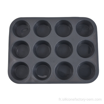 12 tasses de moules de cuisson en silicone